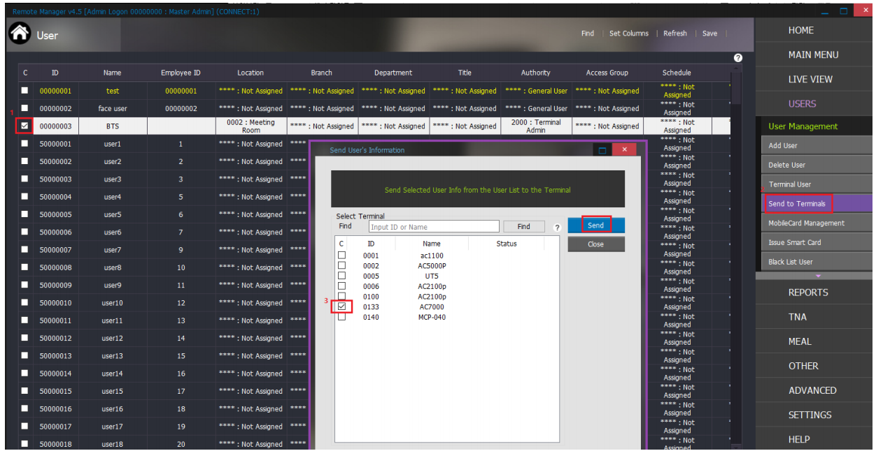 How to assign the Terminal Admin to the terminal from UNIS NESS